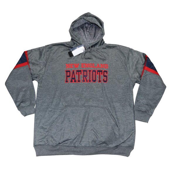 New England Patriots Fanatics Front Pocket Embroidered Hoodie Sweatshirt NWT - Picture 4 of 5